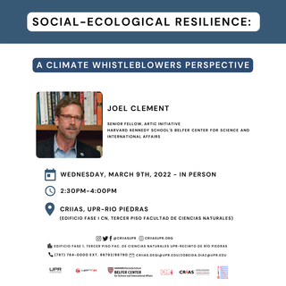 Promoción Conferencia Social-Ecological Resilience