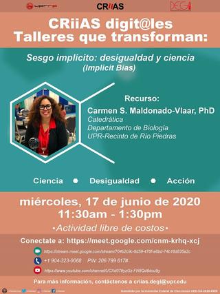 Promoción  de Sesgo implícito: desigualdad y ciencia (Implicit Bias) 